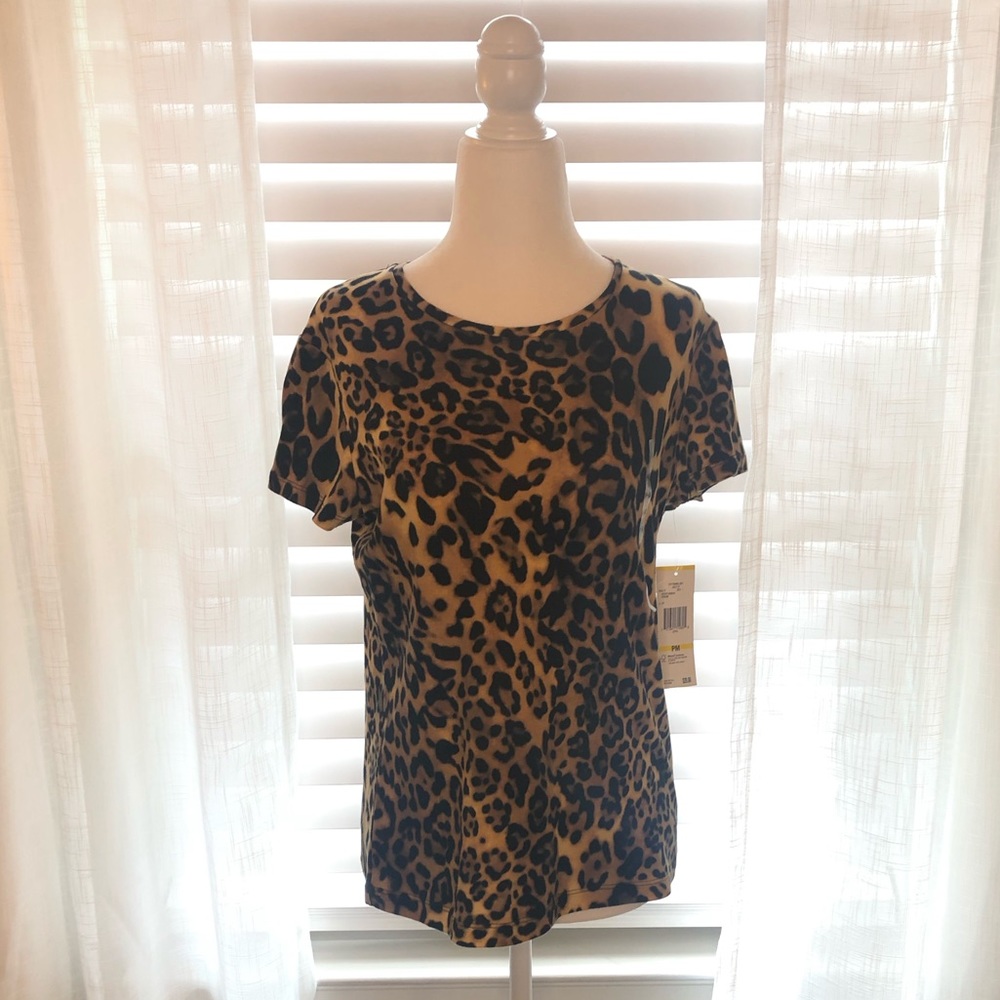 Jones New York Leopard Petite T-Shirt
